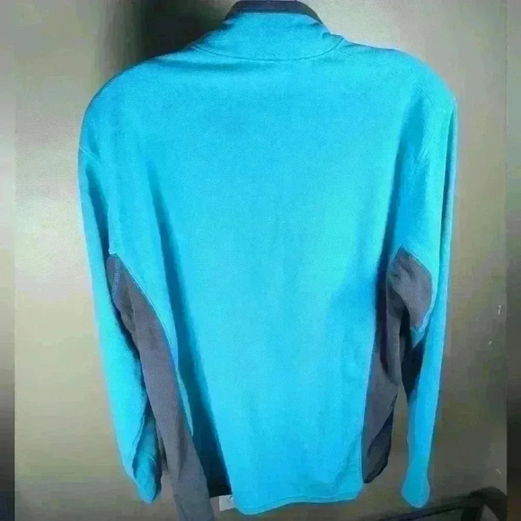 Columbia Men's Pine Ridge Half Zip Fleece Pullover Cyan Blue - Size  Medium - Picture 3 of 10